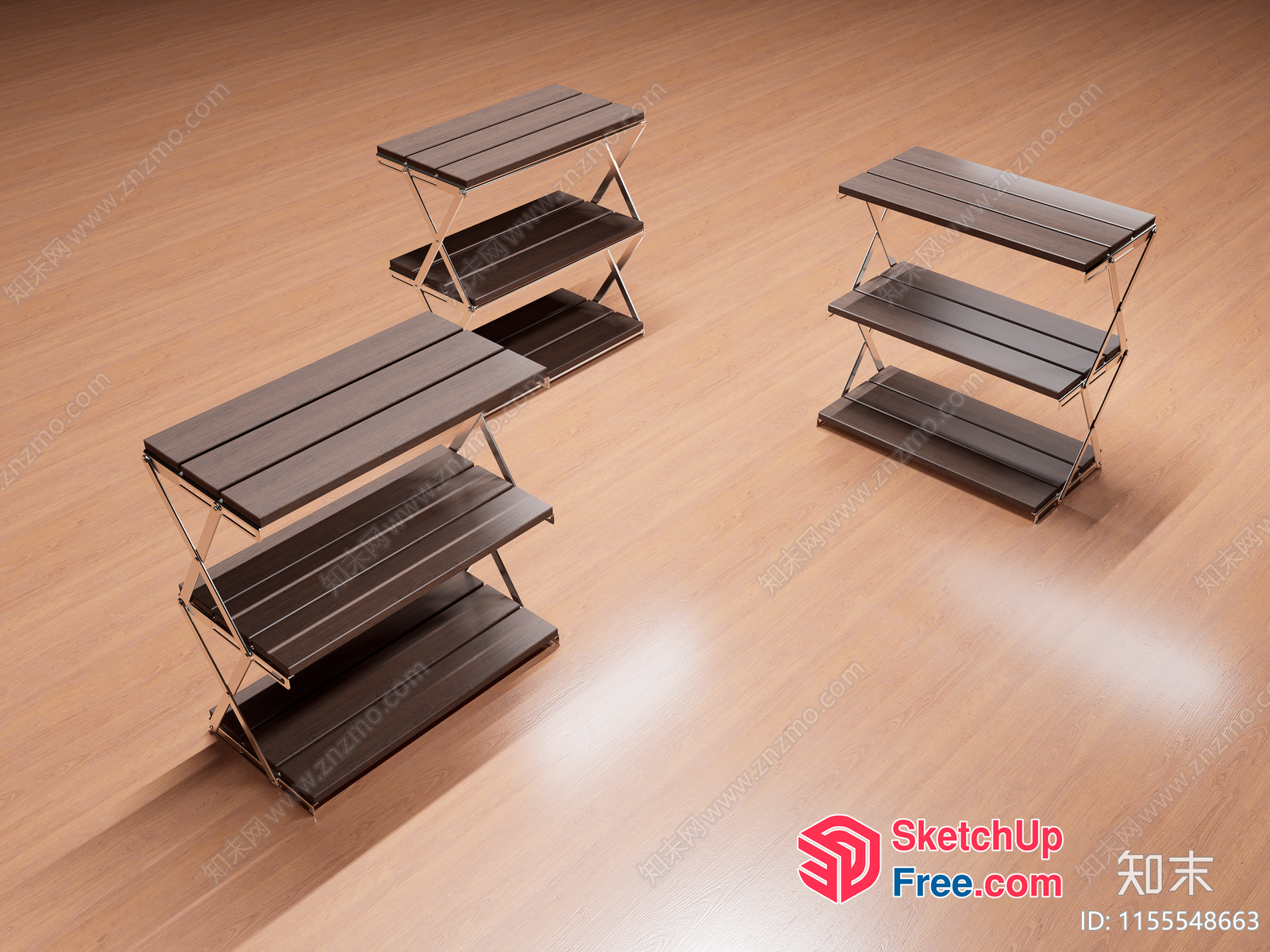 Modern Shelving Units For Display And Storage 3D SketchUp File