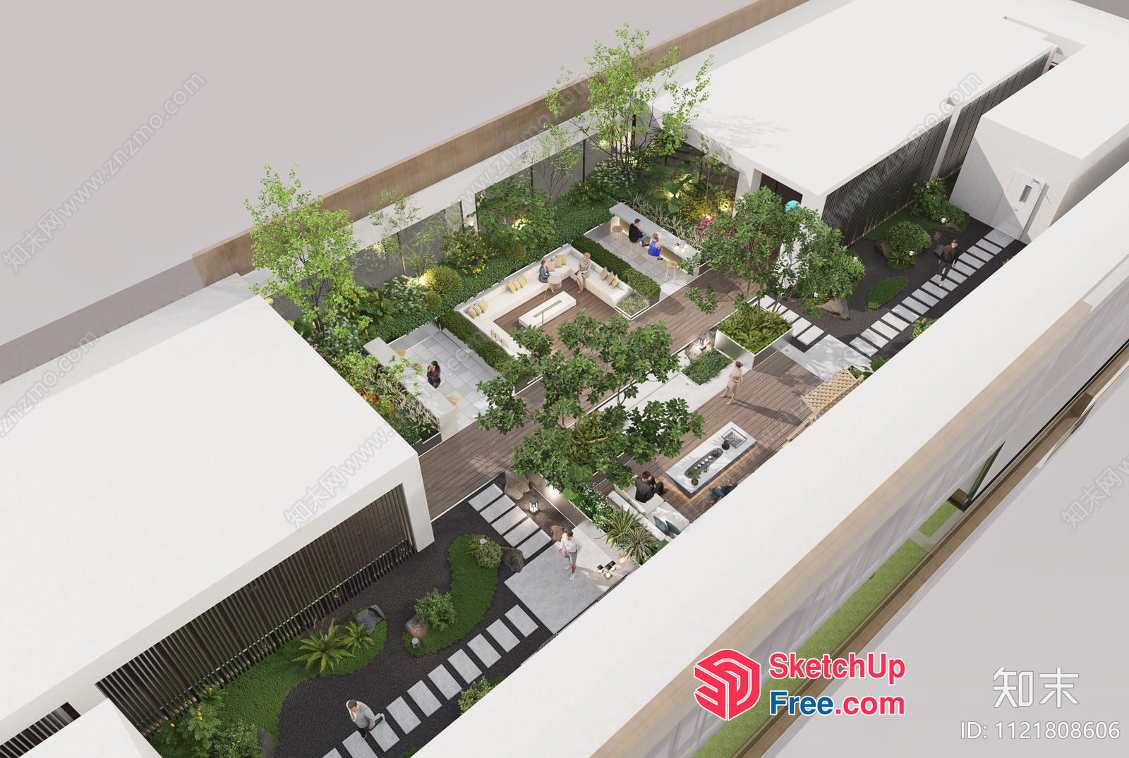 Rooftop Garden And Lounge 3D SketchUp File
