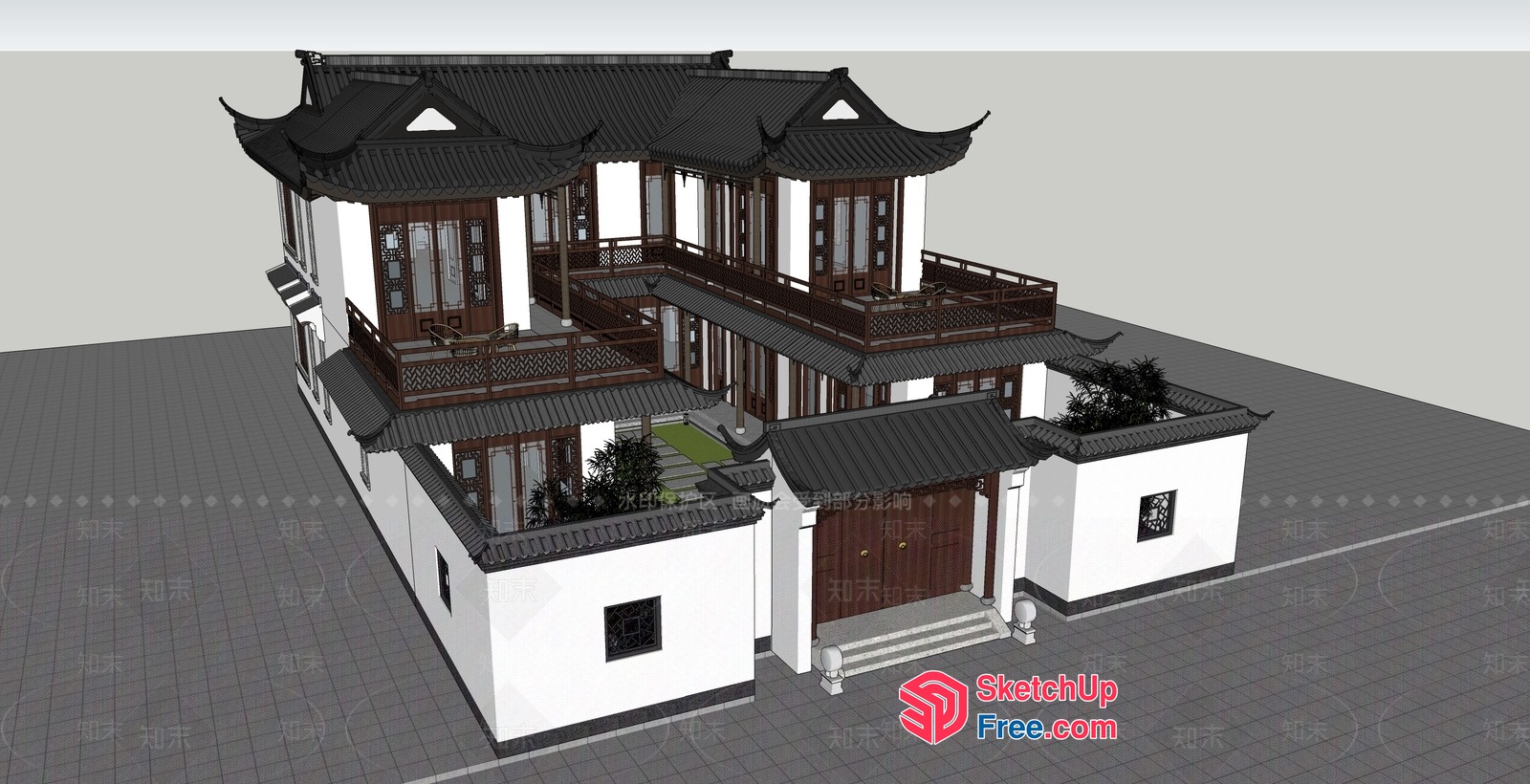 Traditional Chinese Villa 3D SketchUp File