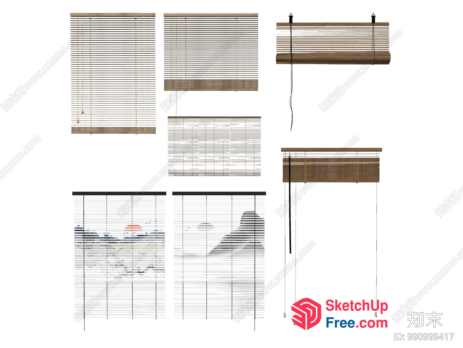Wooden Blinds For Windows And Doors 3D SketchUp File