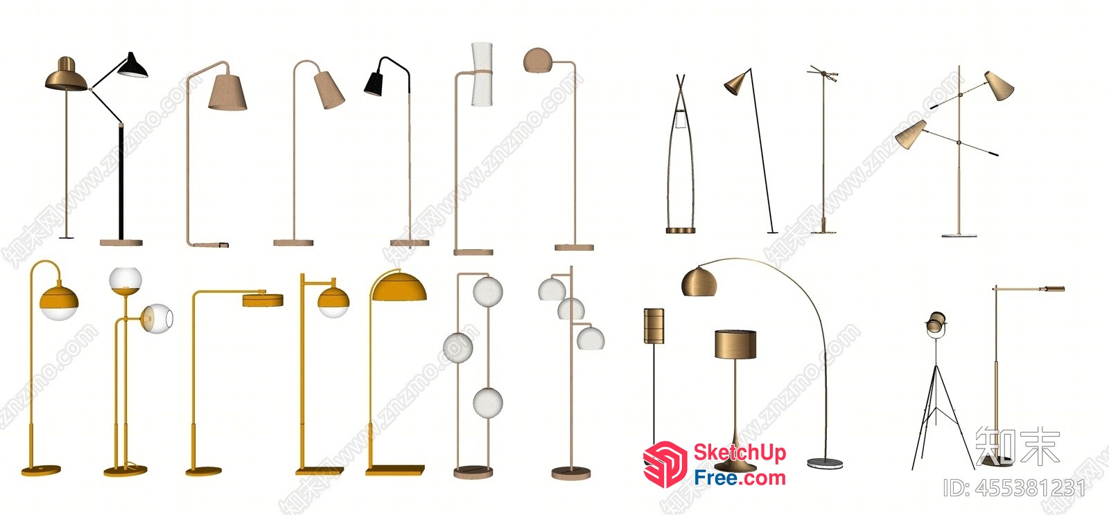 Modern Lighting Fixtures Collection 3D SketchUp File