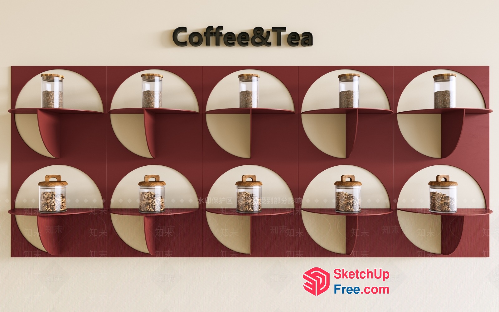 Coffee And Tea Storage Shelves 3D SketchUp File