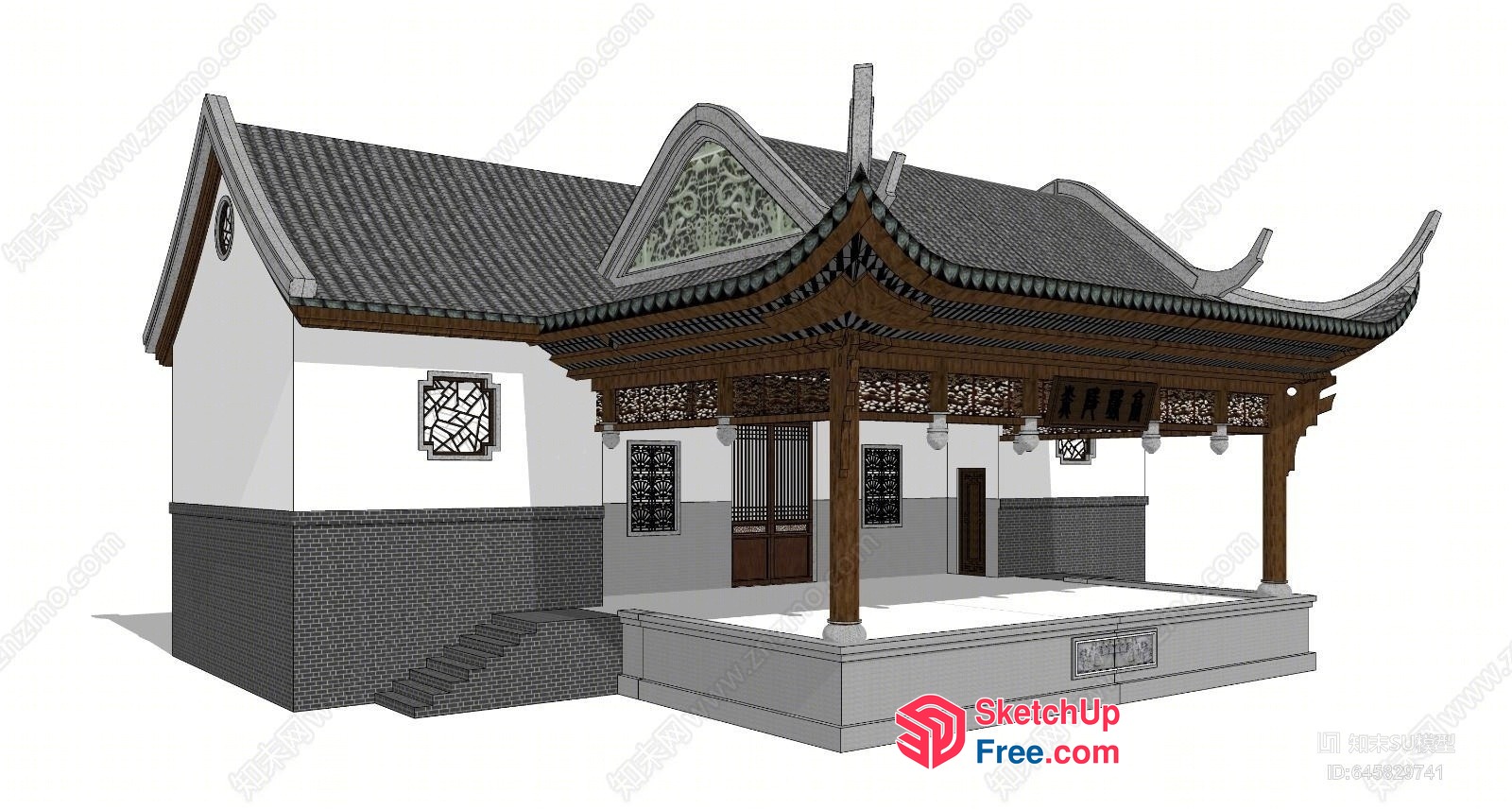 Traditional Chinese Style Building 3D SketchUp File