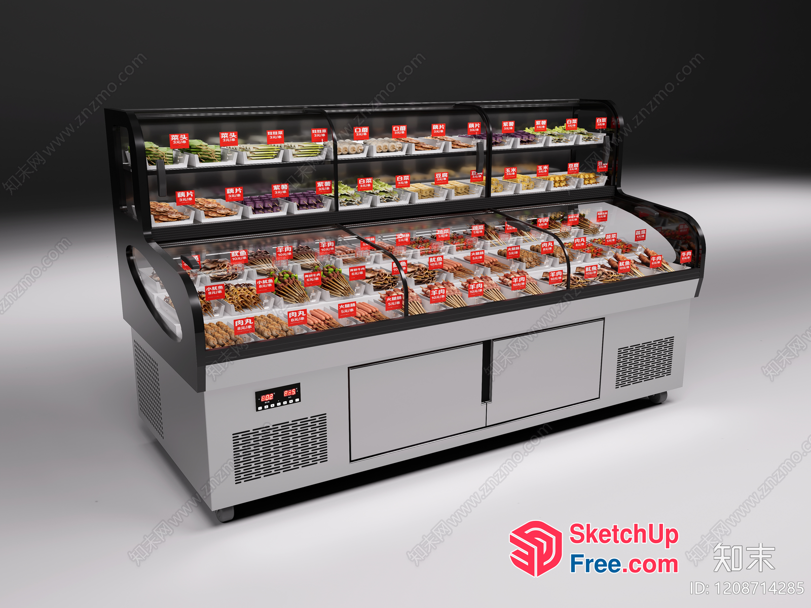 Display Case For Various Foods And Drinks 3D SketchUp File