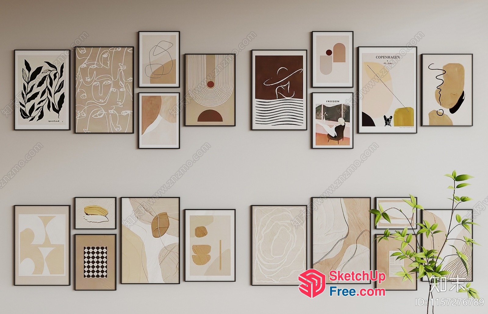 Minimalist Artwork Collection 3D SketchUp File