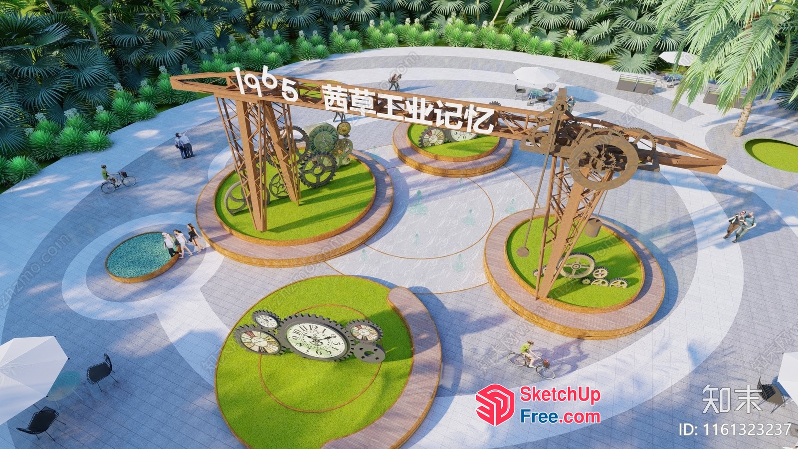 Large Outdoor Clock Display 3D SketchUp File
