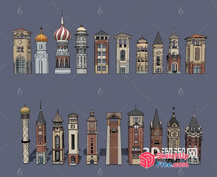 Ornate Architectural Elements 3D SketchUp File