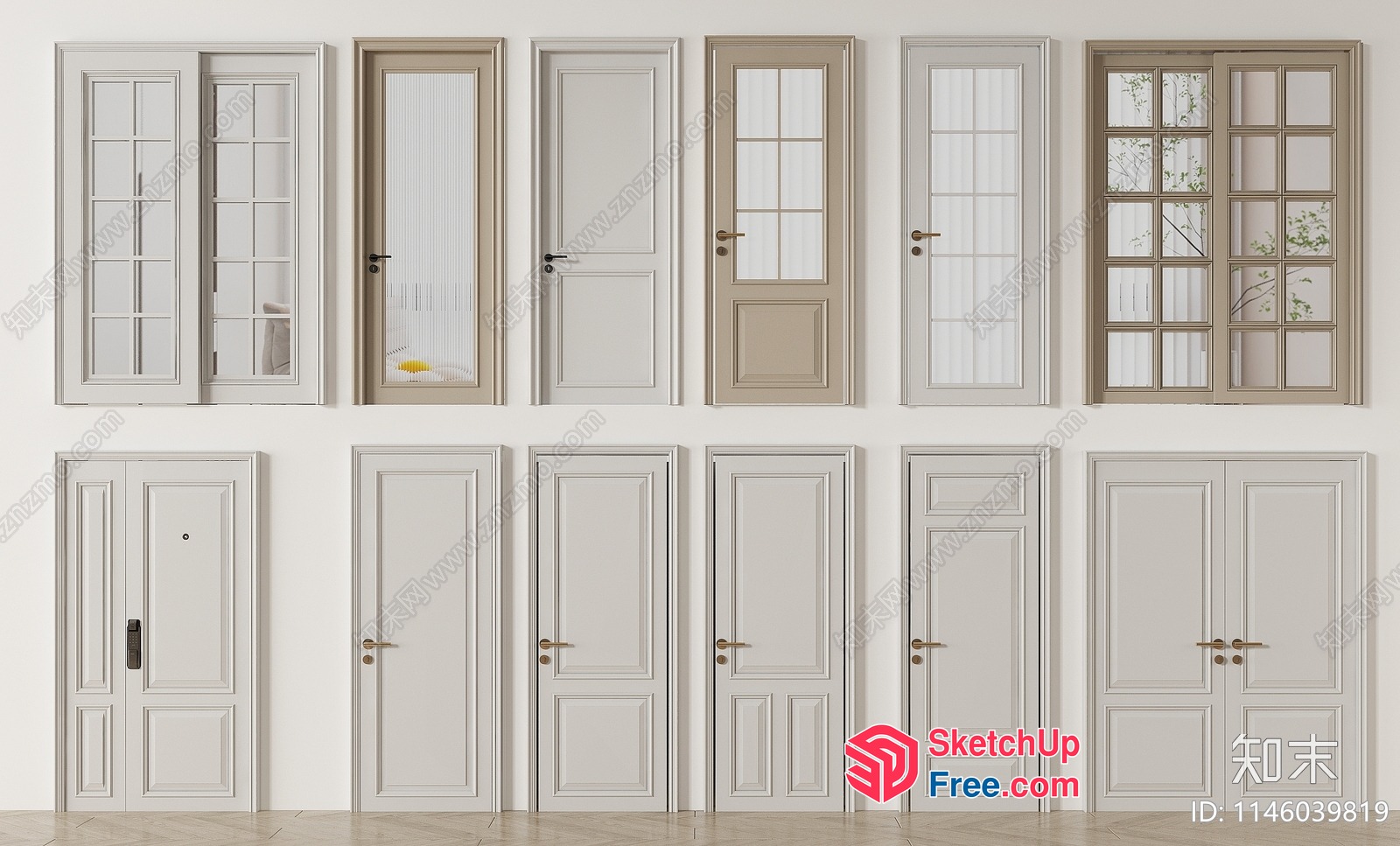 Various Doors And Windows 3D SketchUp File