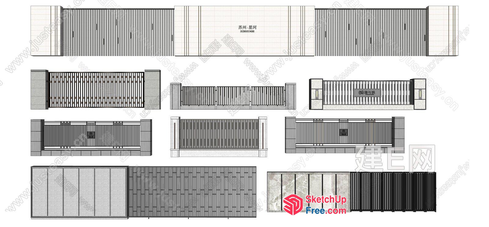 Exterior Gate Design 3D SketchUp File