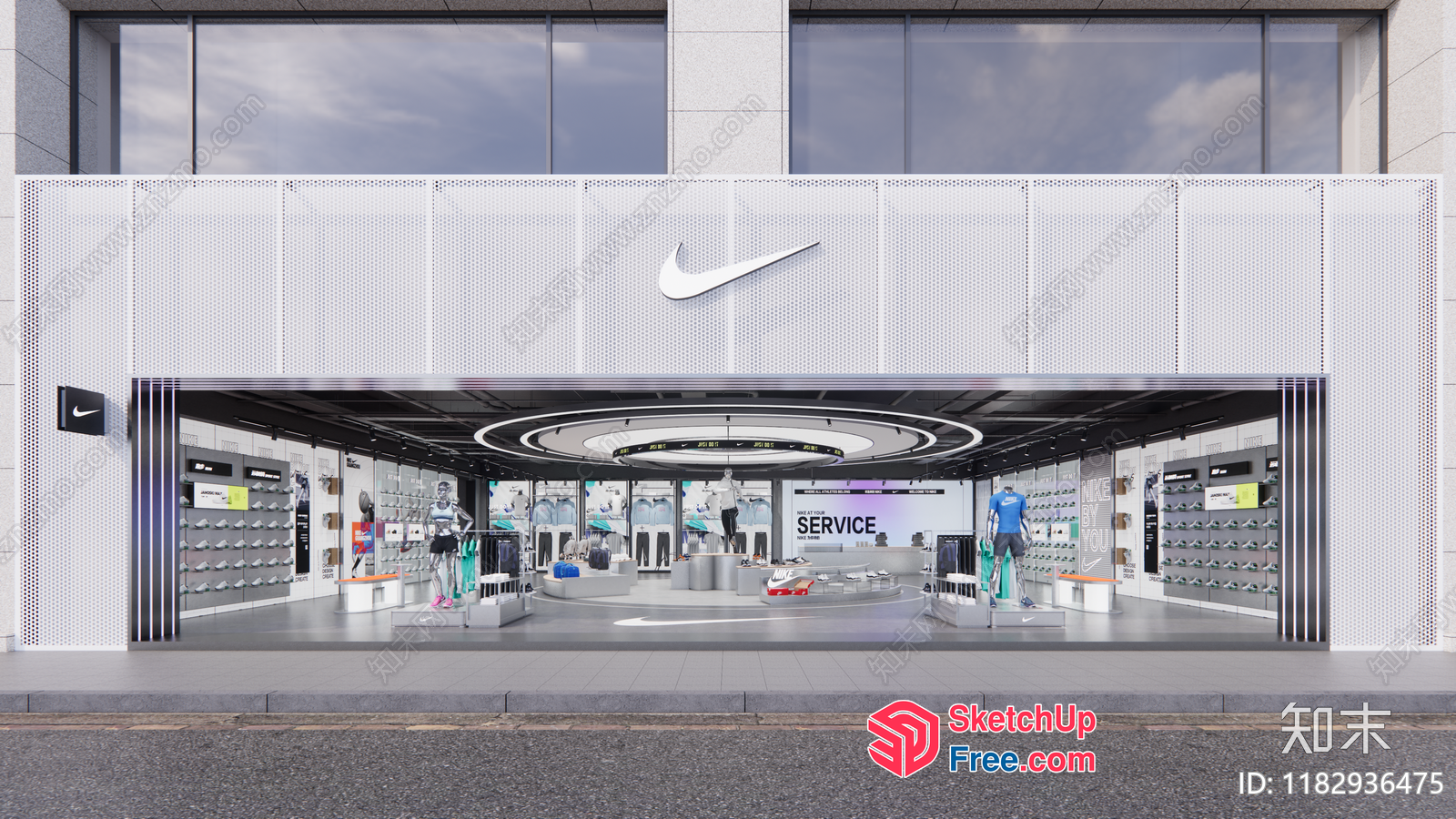 Modern Nike Store Interior 3D SketchUp File