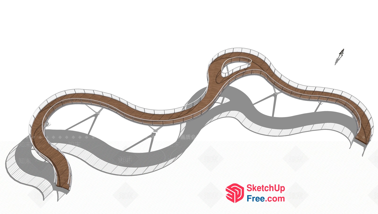 Serpentine Bridge Design 3D SketchUp File