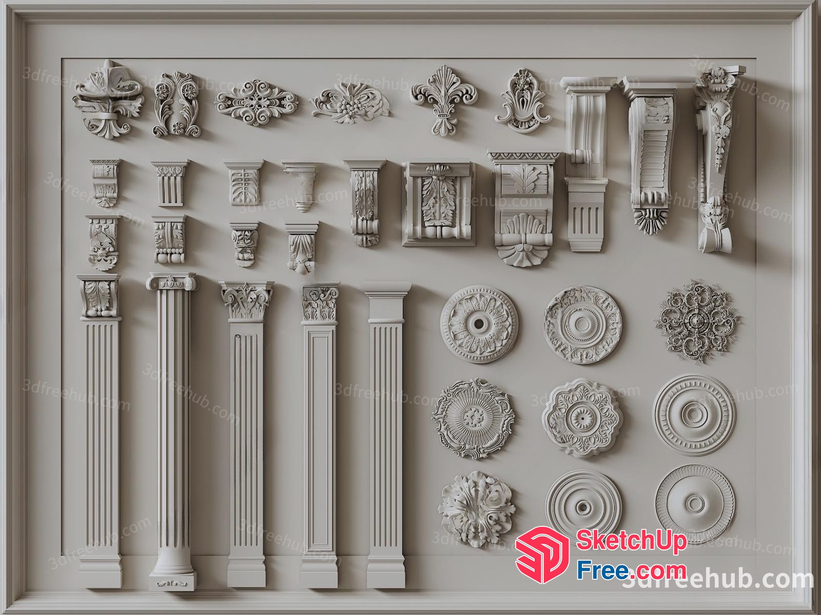 Classic Moulding Collection 3D SketchUp File