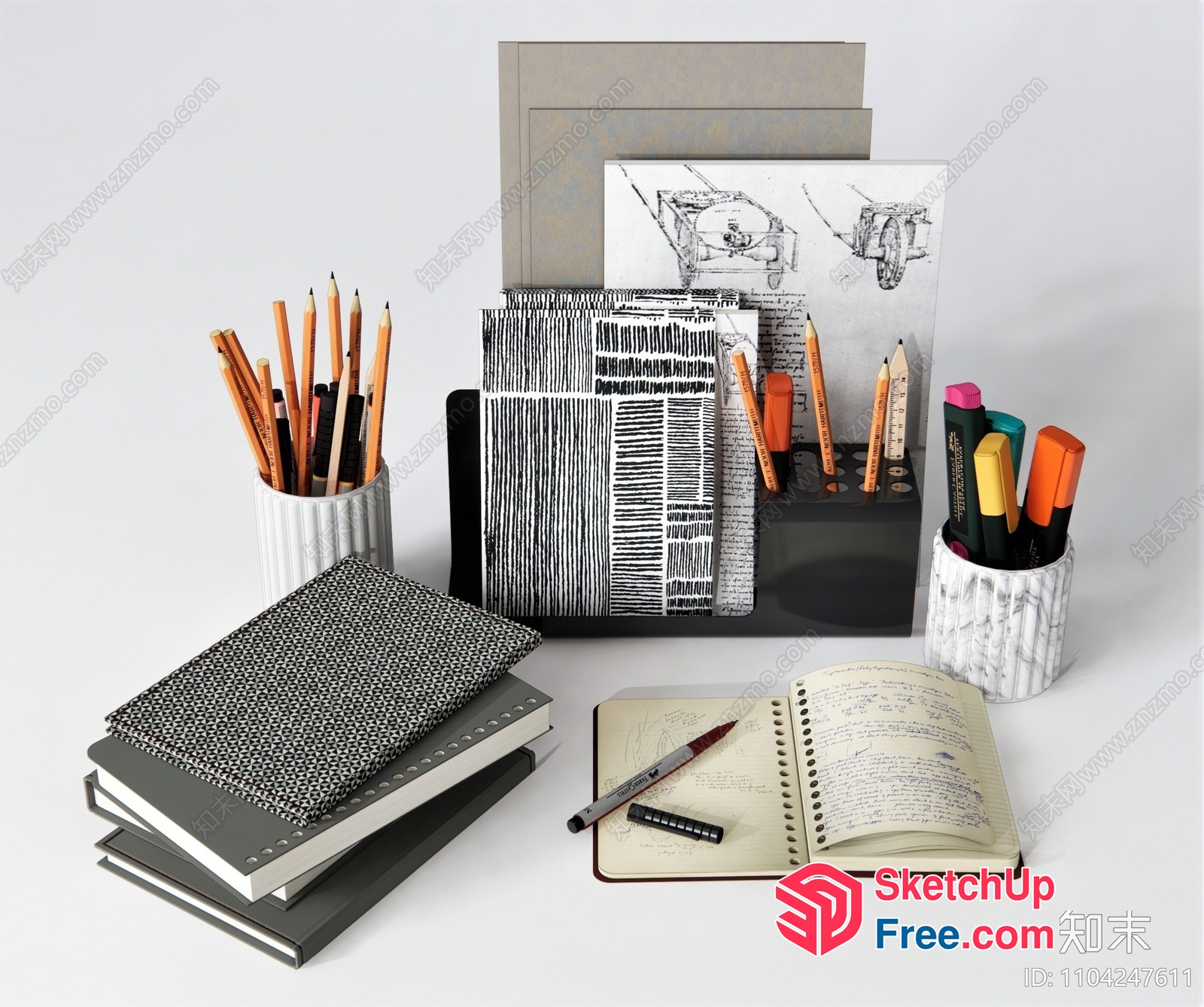 Artistic Supplies Collection 3D SketchUp File
