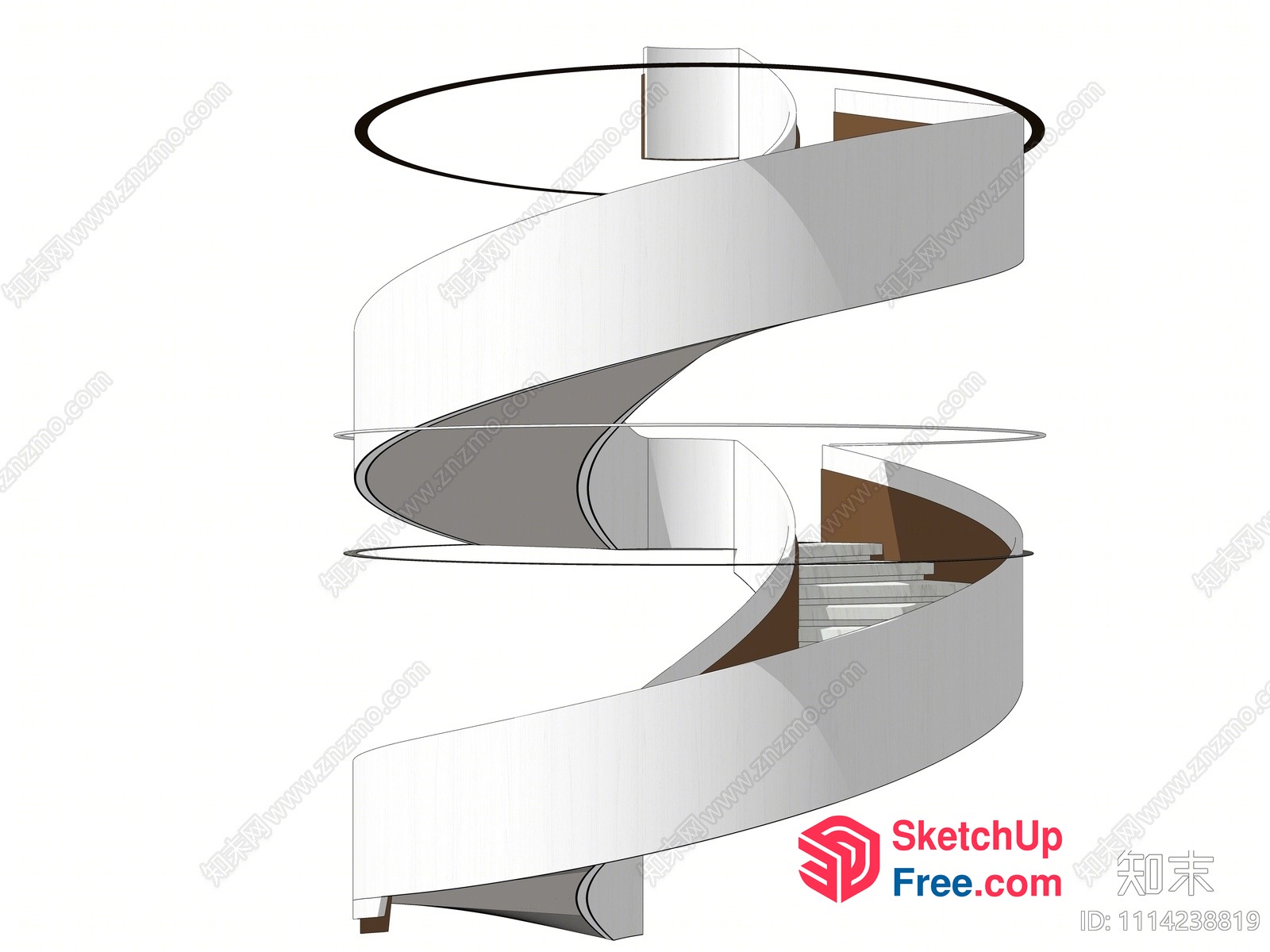 Modern Spiral Staircase Design 3D SketchUp File