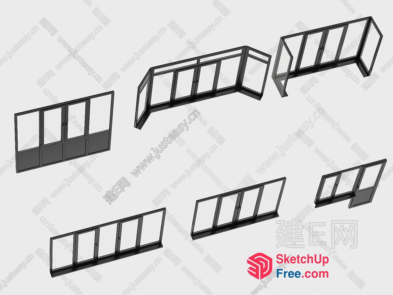 3D Windows Collection 3D SketchUp File