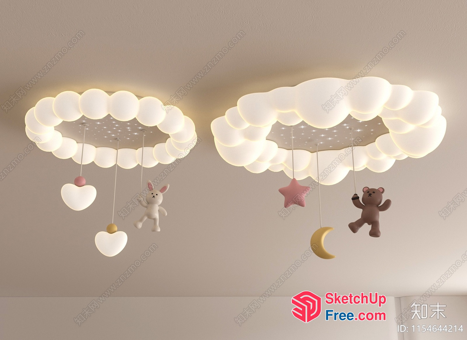 Cloud-Lit Nursery Decor 3D SketchUp File