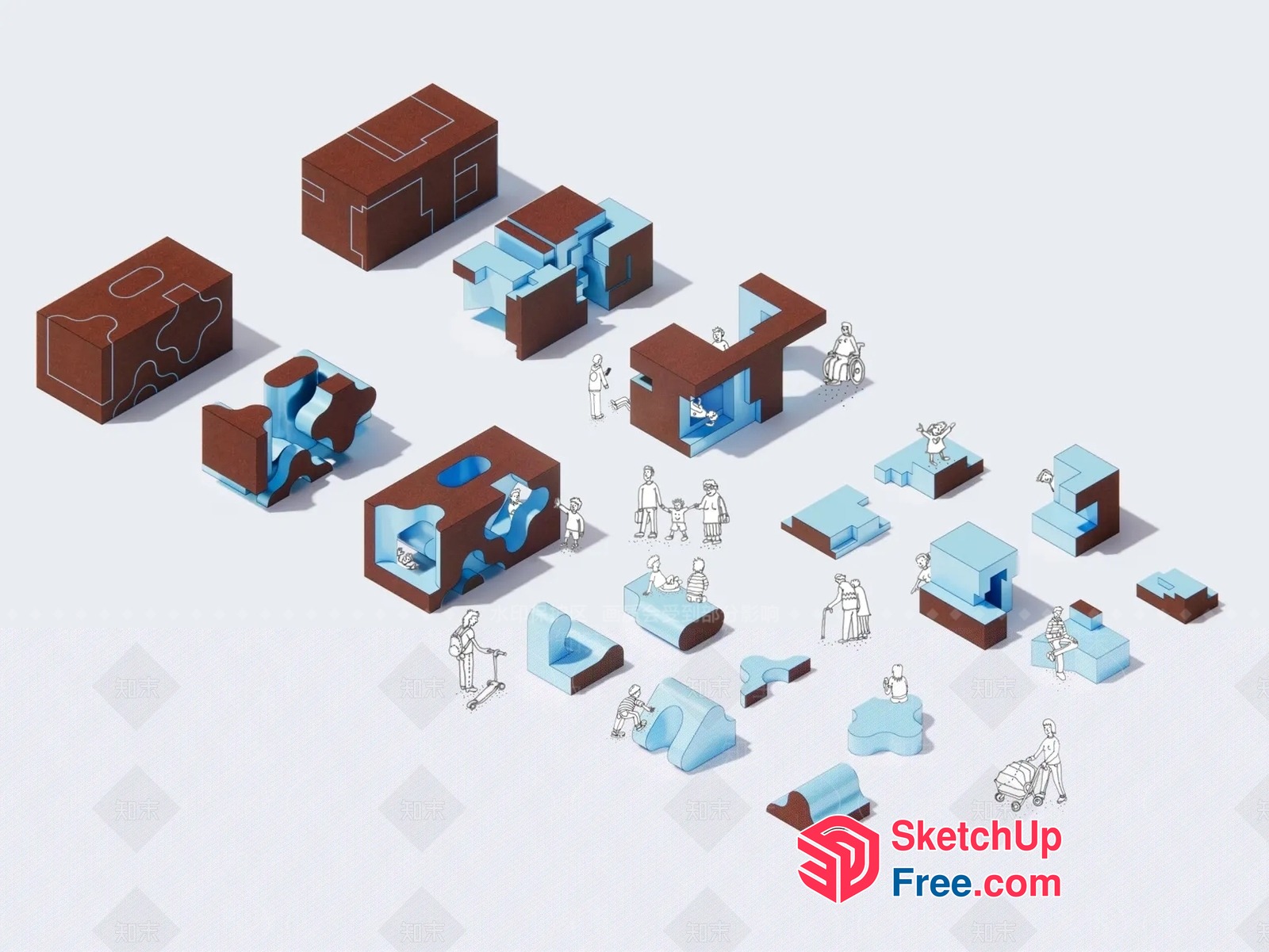 3D Model Of Various Furniture Pieces 3D SketchUp File