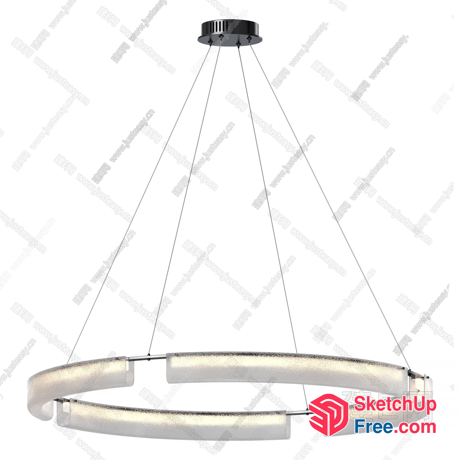 Contemporary Hanging Light Fixture With Sleek Design 3D SketchUp File