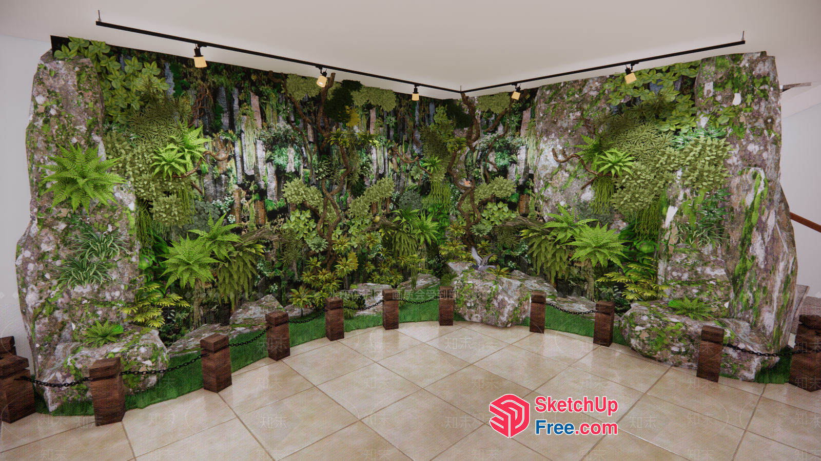 Exquisite Greenery Forest Scene 3D SketchUp File