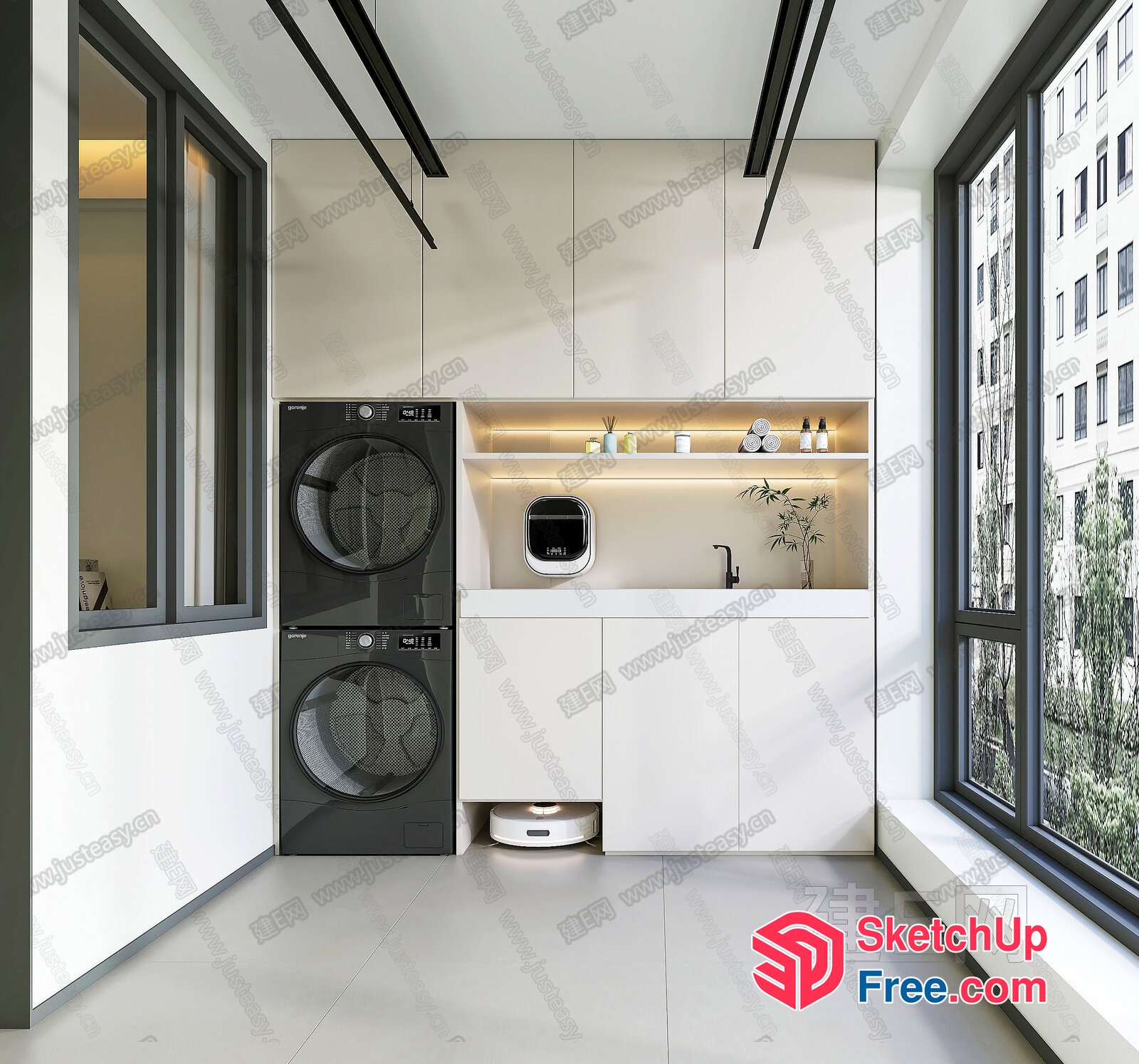 Modern Minimalist Apartment Interior 3D SketchUp File