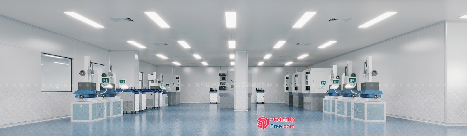 Modern Medical Facility Interior 3D SketchUp File