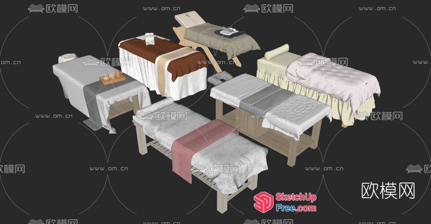Massage Room Furniture Collection 3D SketchUp File