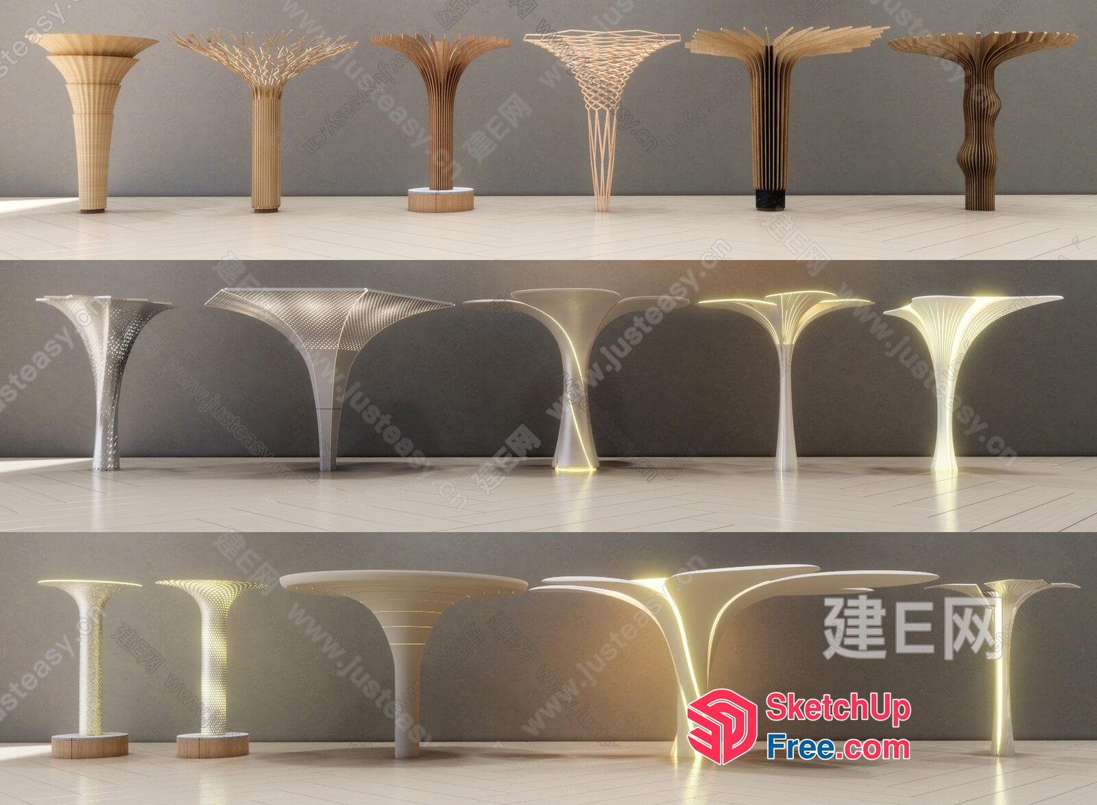 Modern And Elegant Lighting Fixtures For Interior Spaces 3D SketchUp File