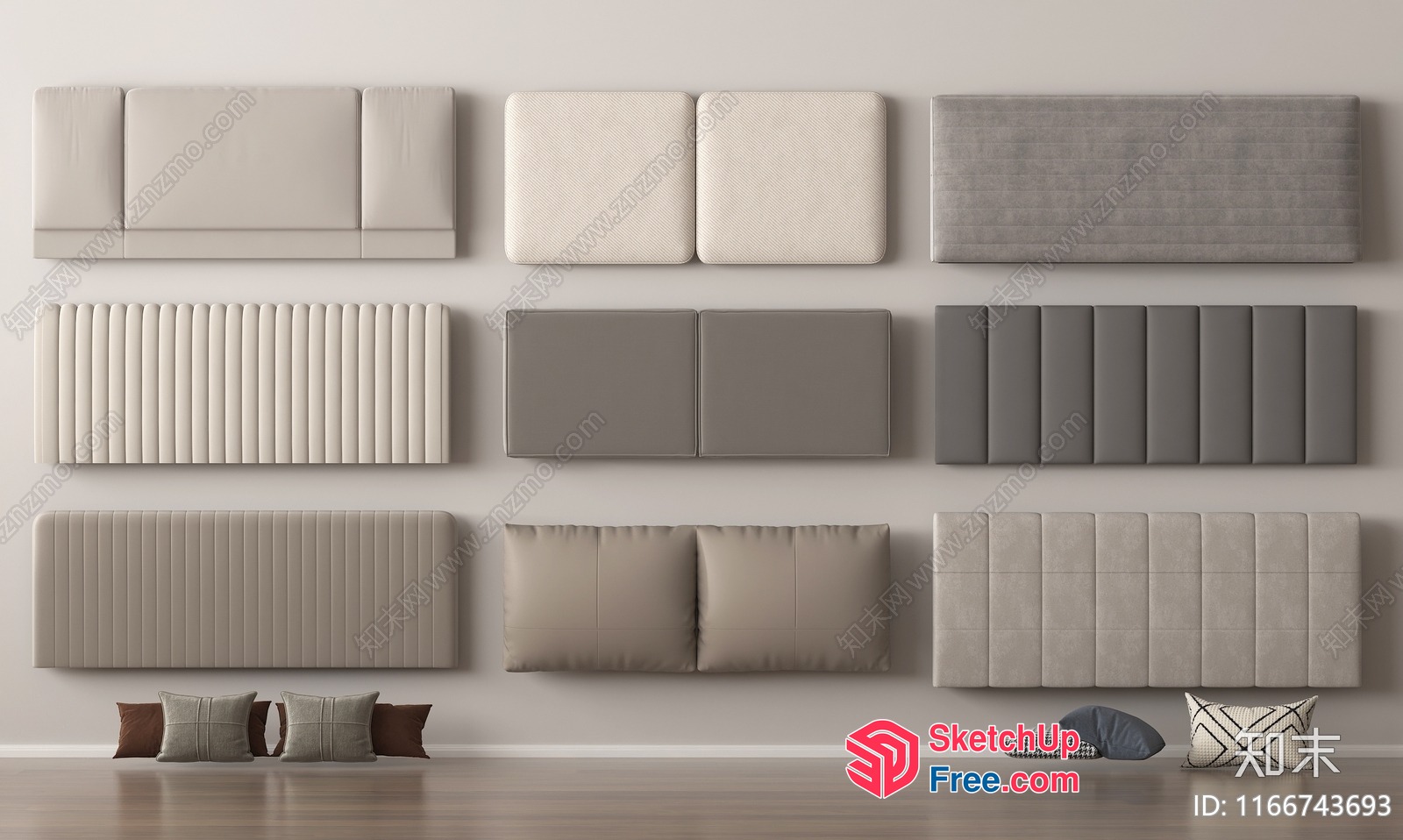 Variety Of Modern Headboards 3D SketchUp File