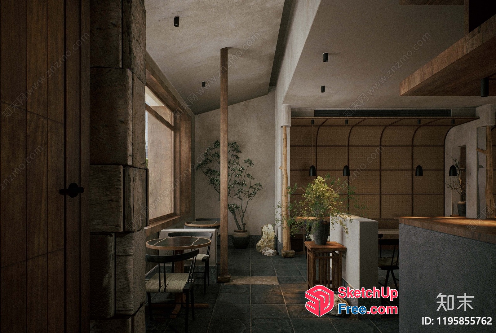 Japanese Style Minimalist Interior Design 3D SketchUp File