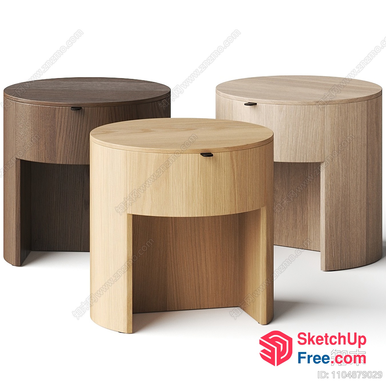 Modern Minimalist Wood Stools 3D SketchUp File