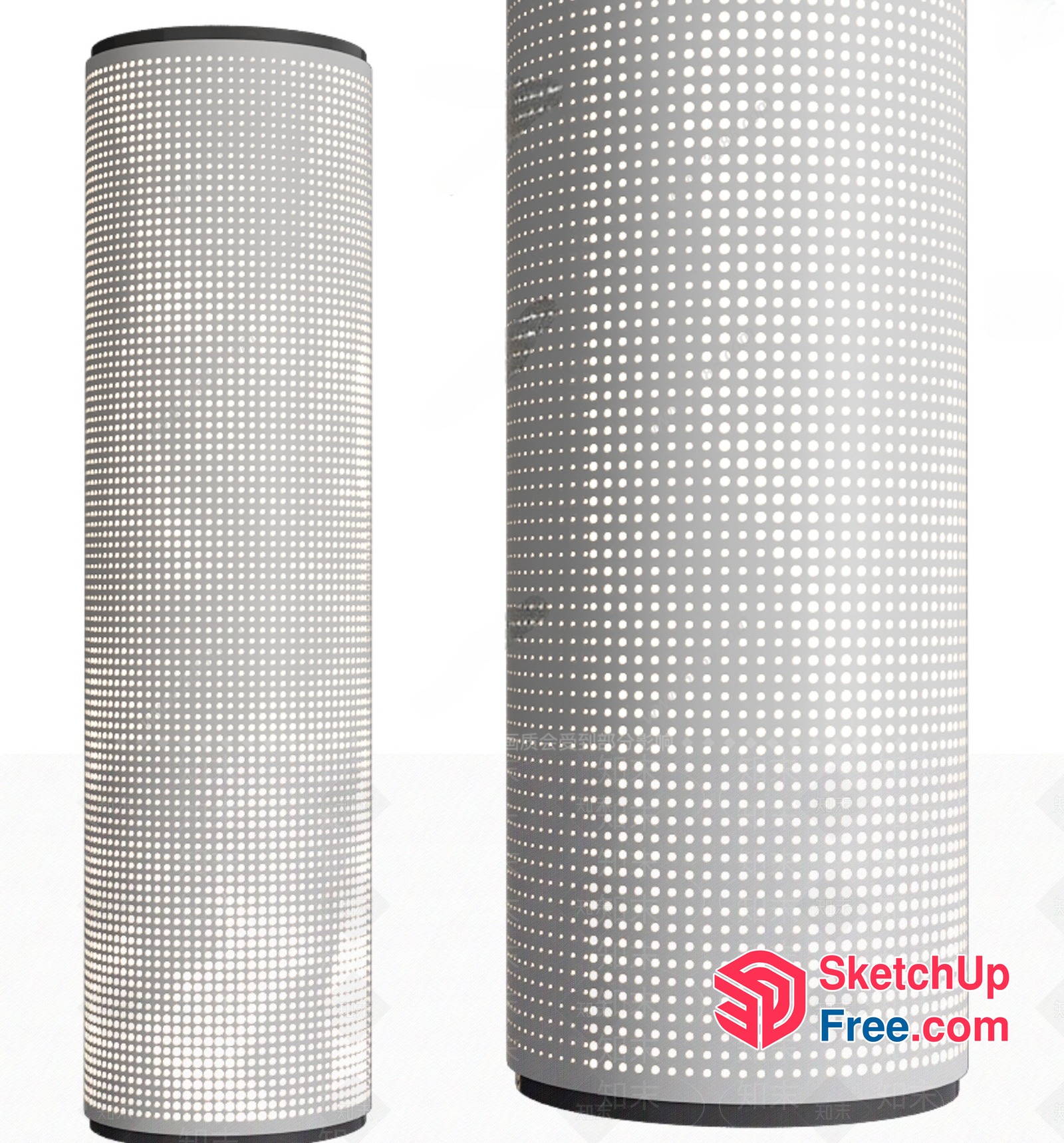 Modern Pillars With A Unique Pattern 3D SketchUp File