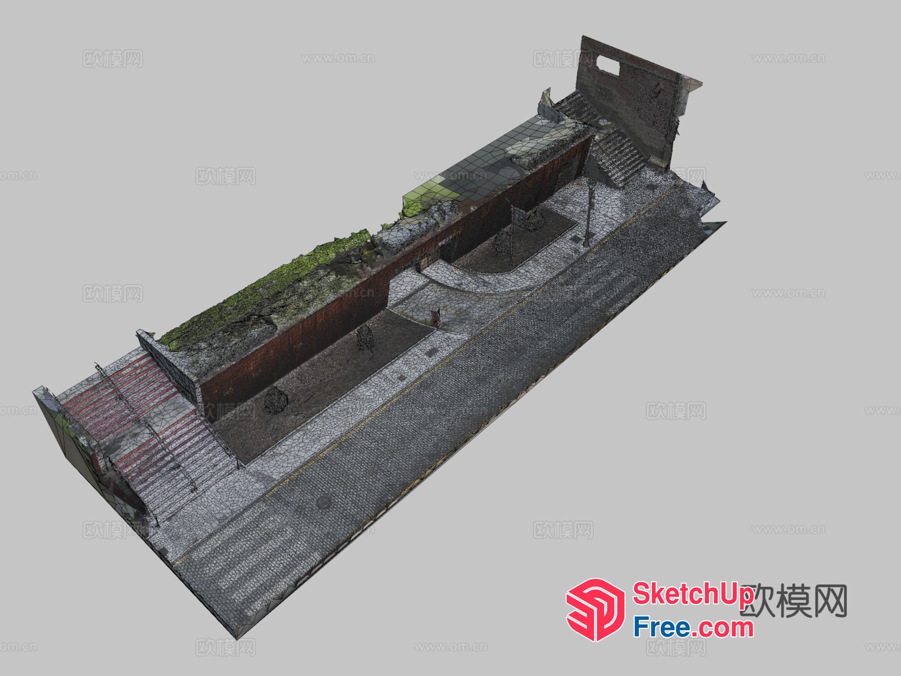 Abandoned Building Interior 3D SketchUp File