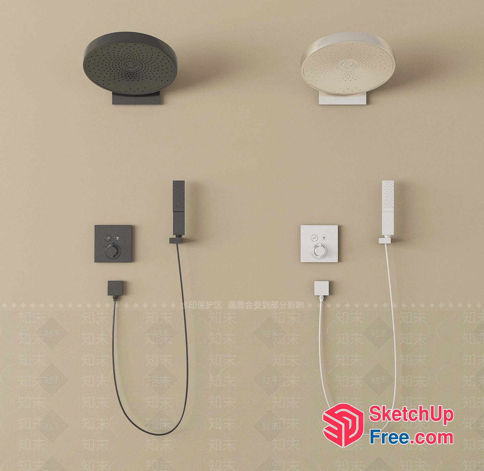 Shower Heads And Faucets 3D SketchUp File