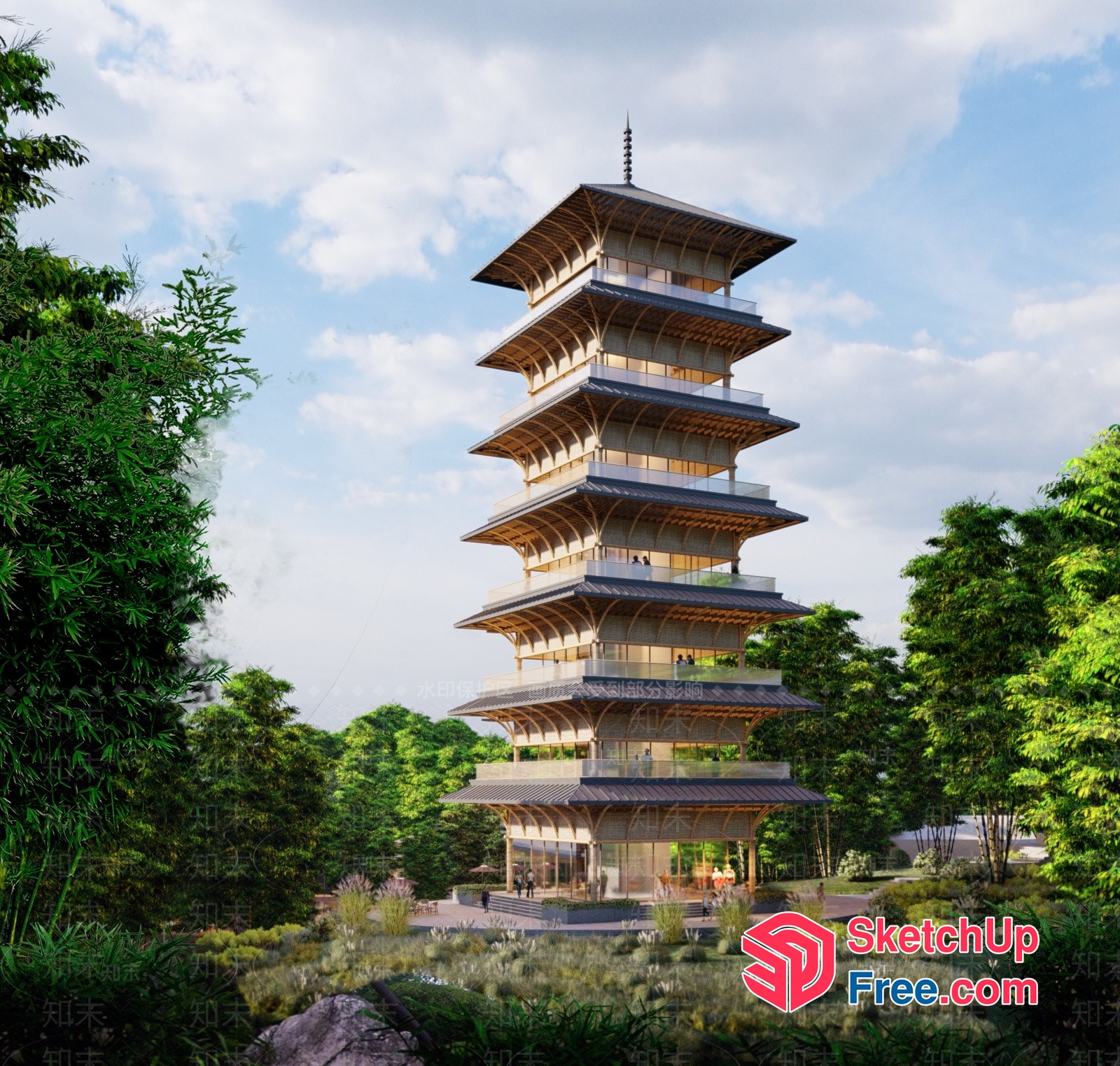 Traditional Japanese Architecture 3D SketchUp File