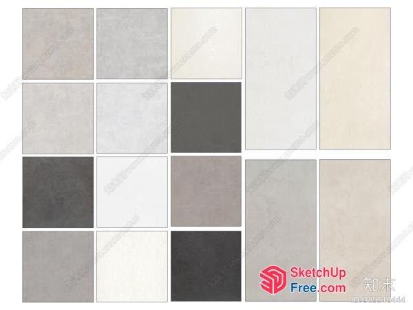 Square Shapes In A Neutral Color Palette 3D SketchUp File