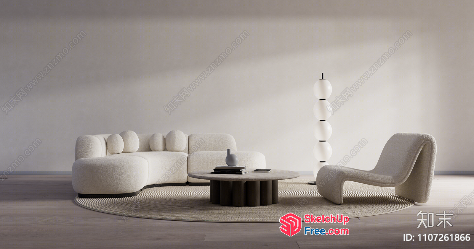 Minimalist Japanese Style Interior Design 3D SketchUp File