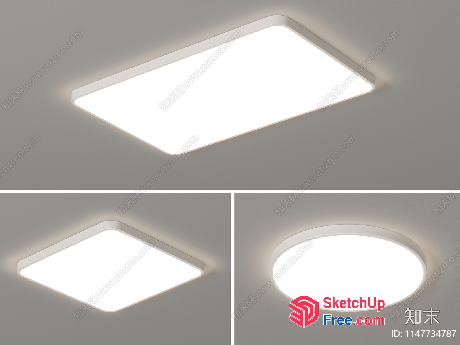 Modern Ceiling Light Fixtures 3D SketchUp File