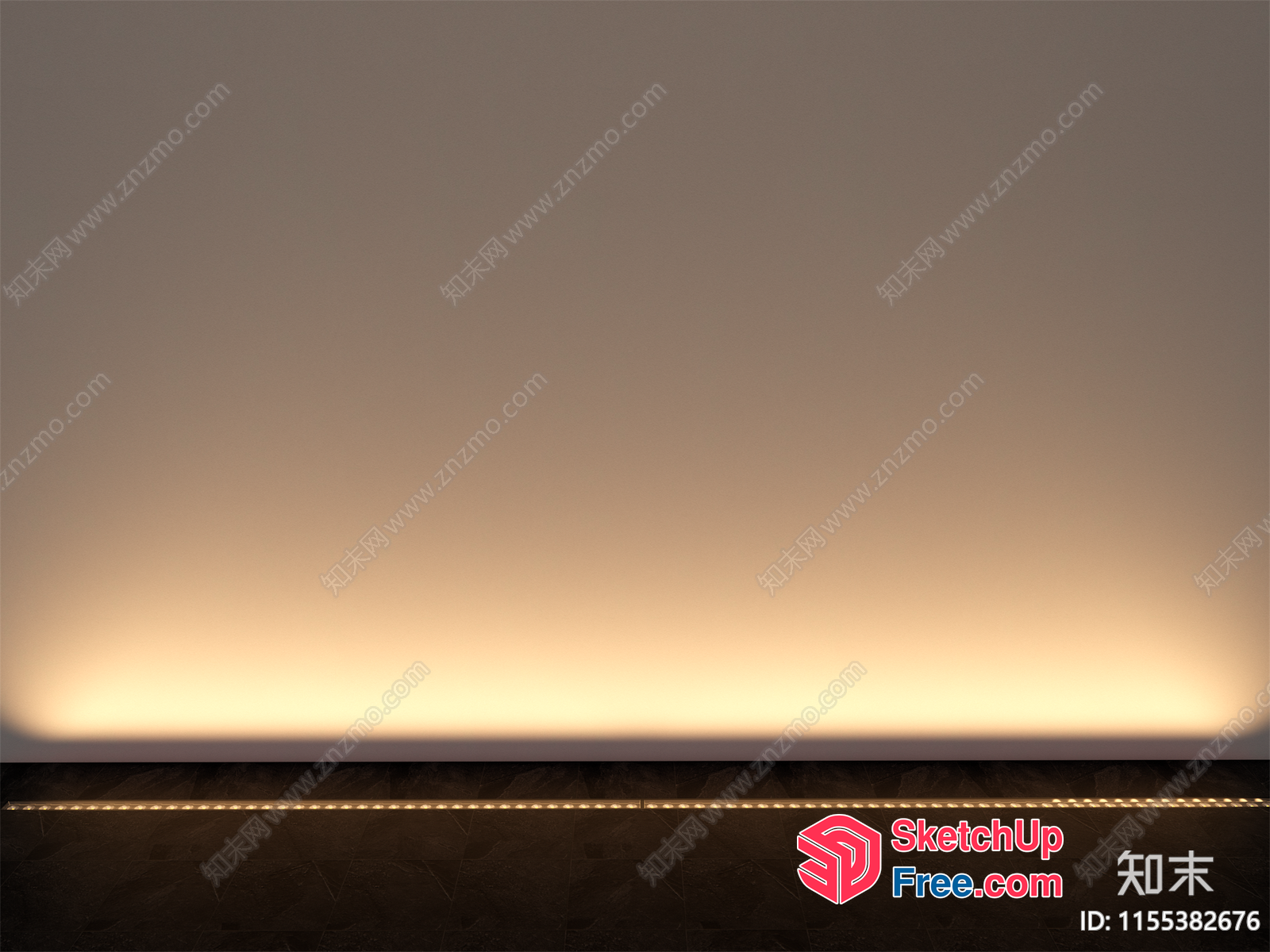 Empty Room With Ambient Lighting 3D SketchUp File