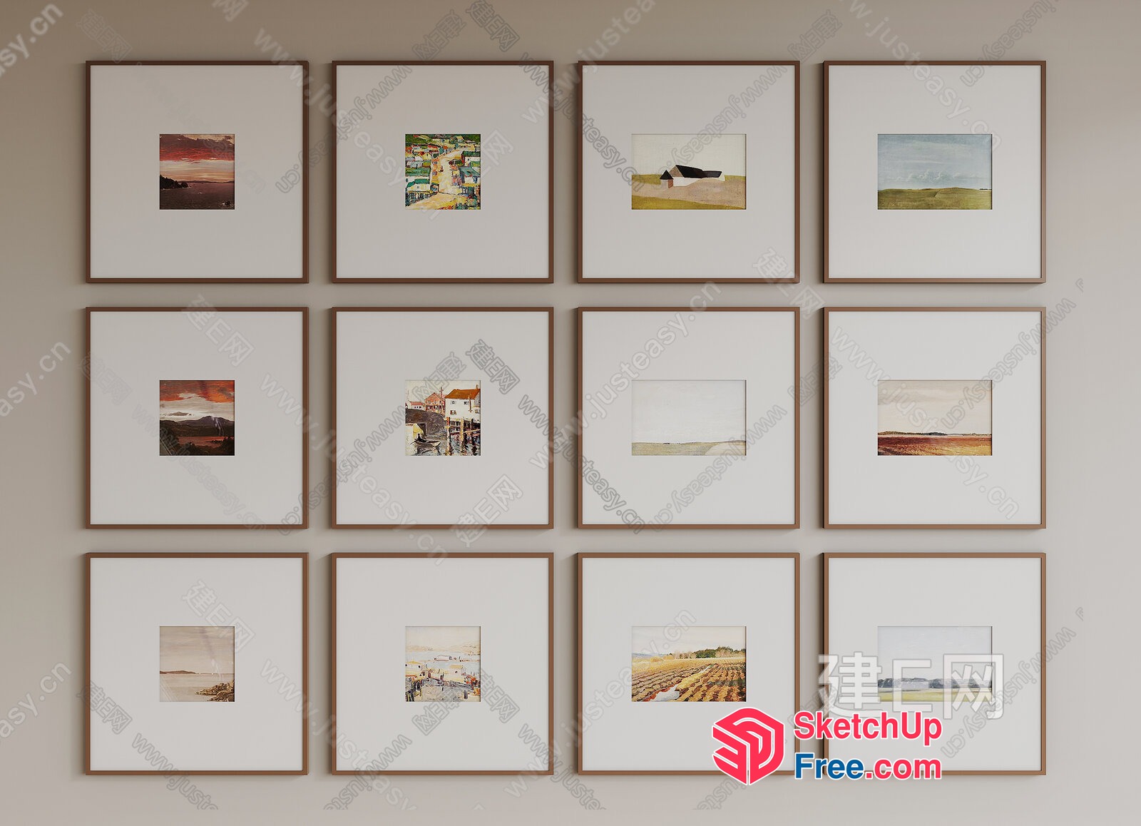 Framed Artwork Collection 3D SketchUp File