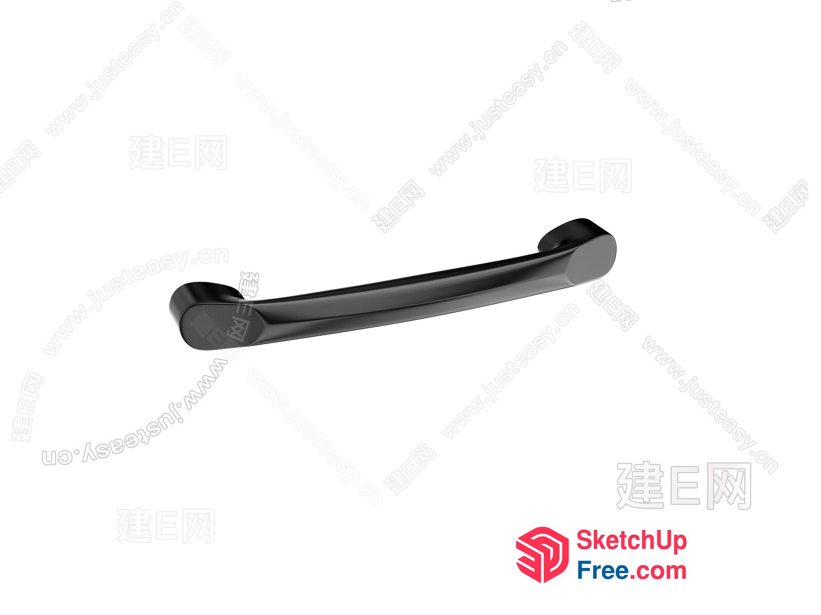 Black Handle For Door 3D SketchUp File