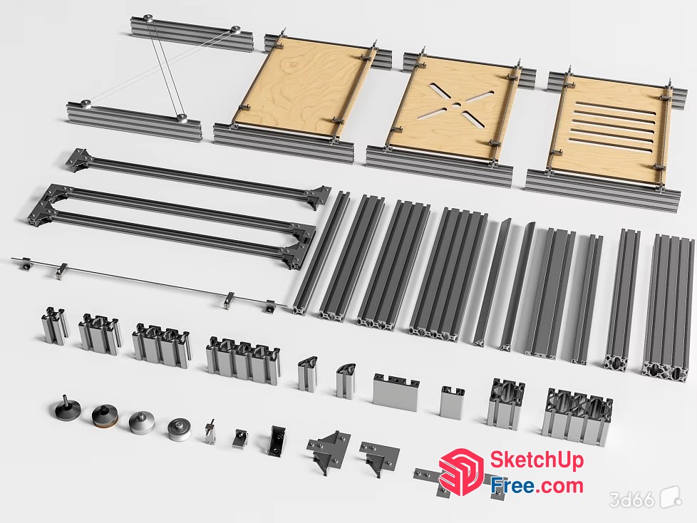 Furniture Assembly Parts 3D SketchUp File