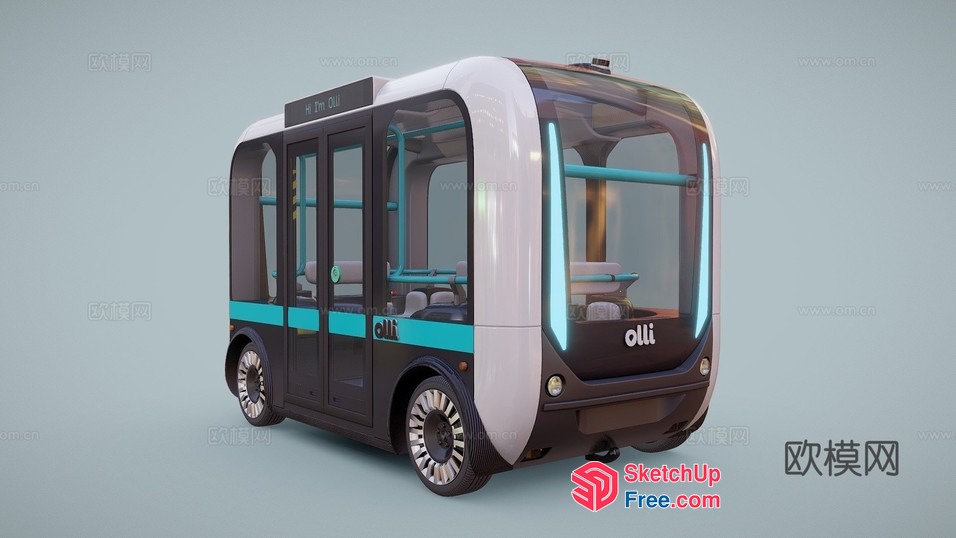 Futuristic Public Transportation Vehicle 3D SketchUp File