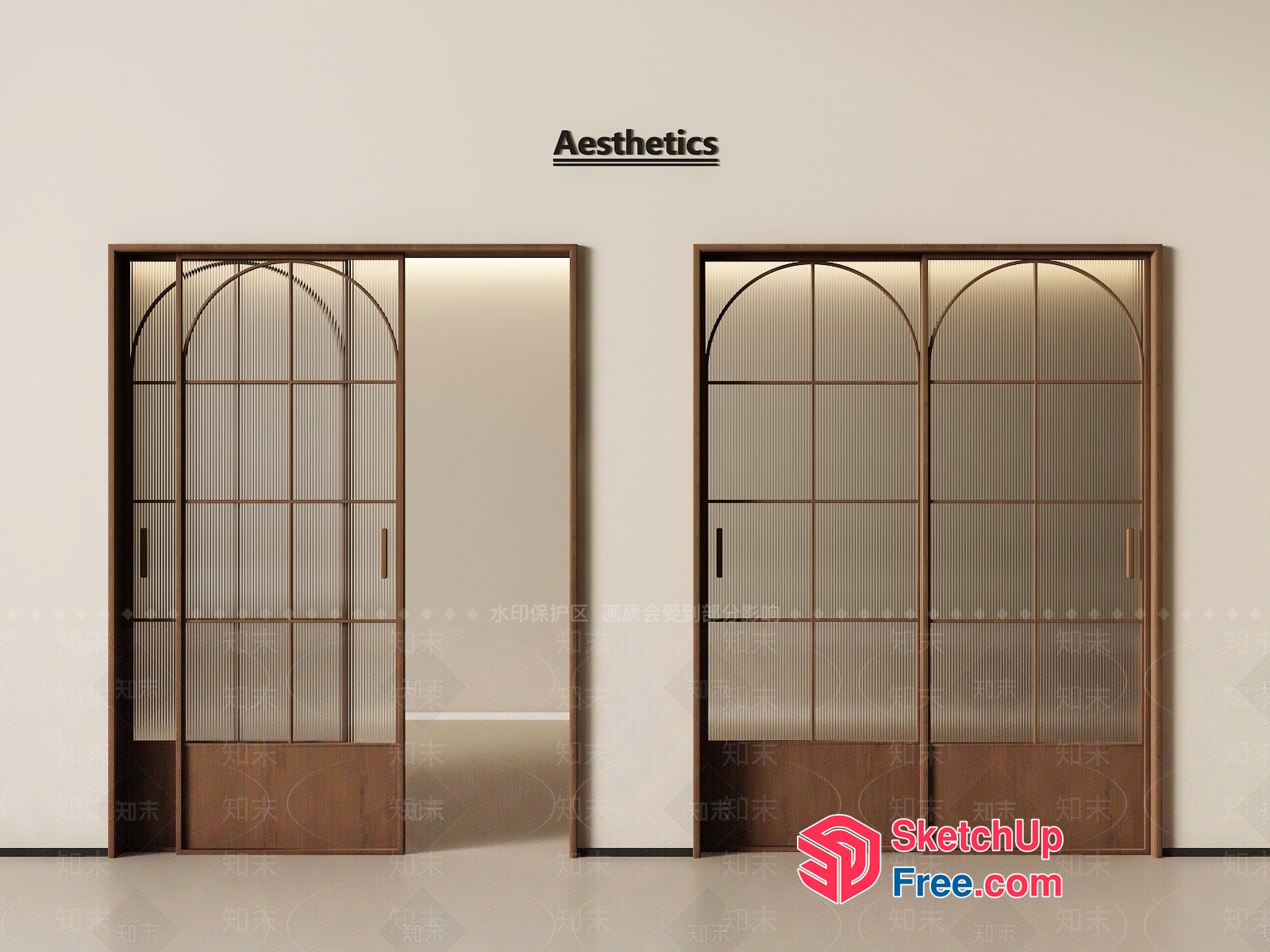 Elegant Modern Aesthetic Doors And Windows 3D SketchUp File