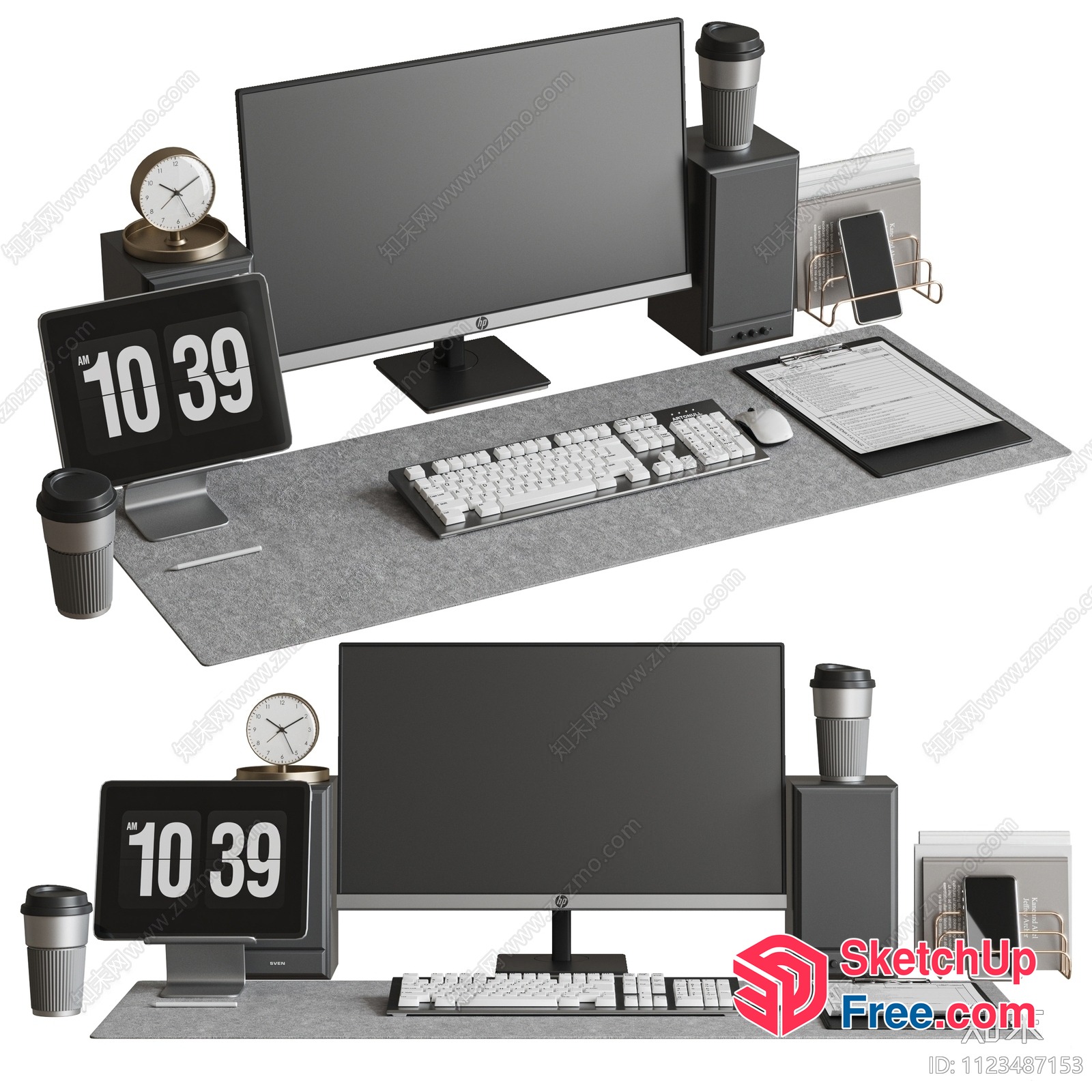 Modern Office Workspace 3D SketchUp File