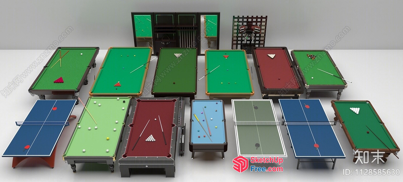Billiard Tables And Tables 3D SketchUp File