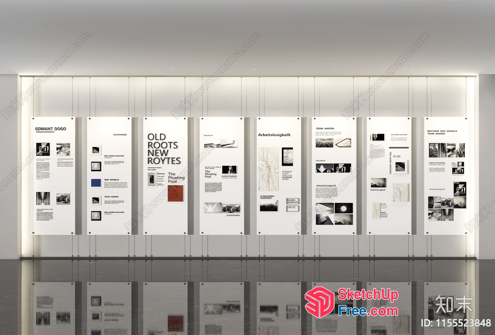 Modern Minimalist Architecture Gallery Wall 3D SketchUp File