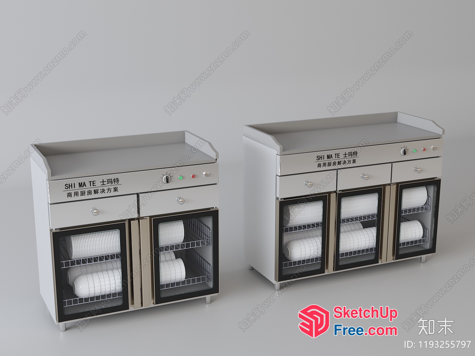 Commercial Kitchen Equipment Storage Units 3D SketchUp File