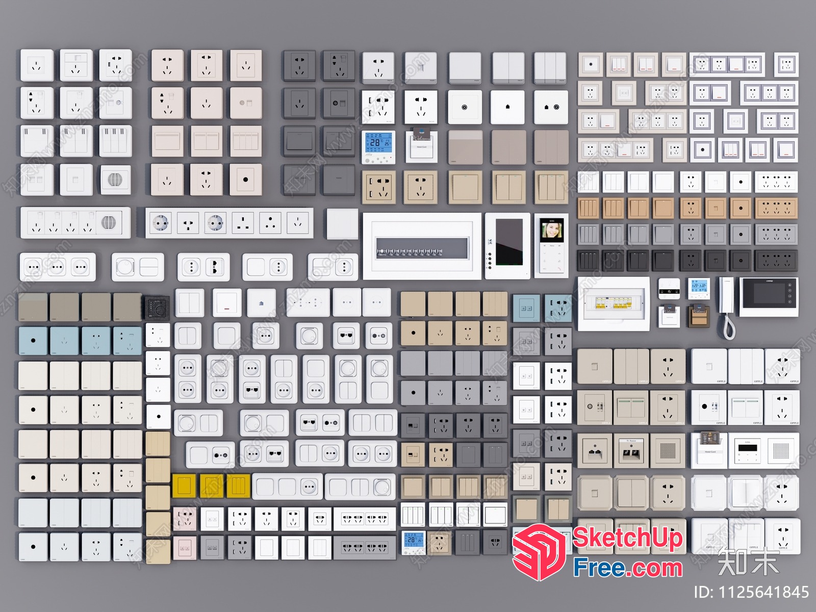 Various Light Switches And Outlets 3D SketchUp File