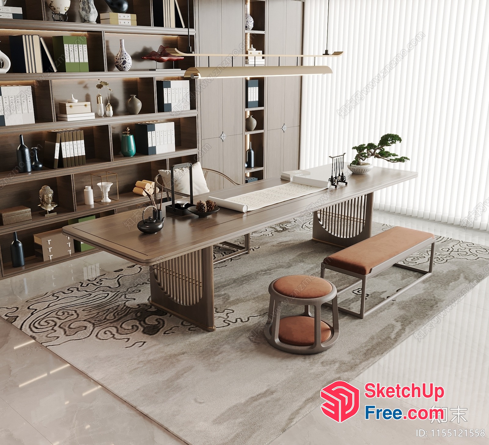 Modern Minimalist Living Room With Sleek Furniture And Decor 3D SketchUp File