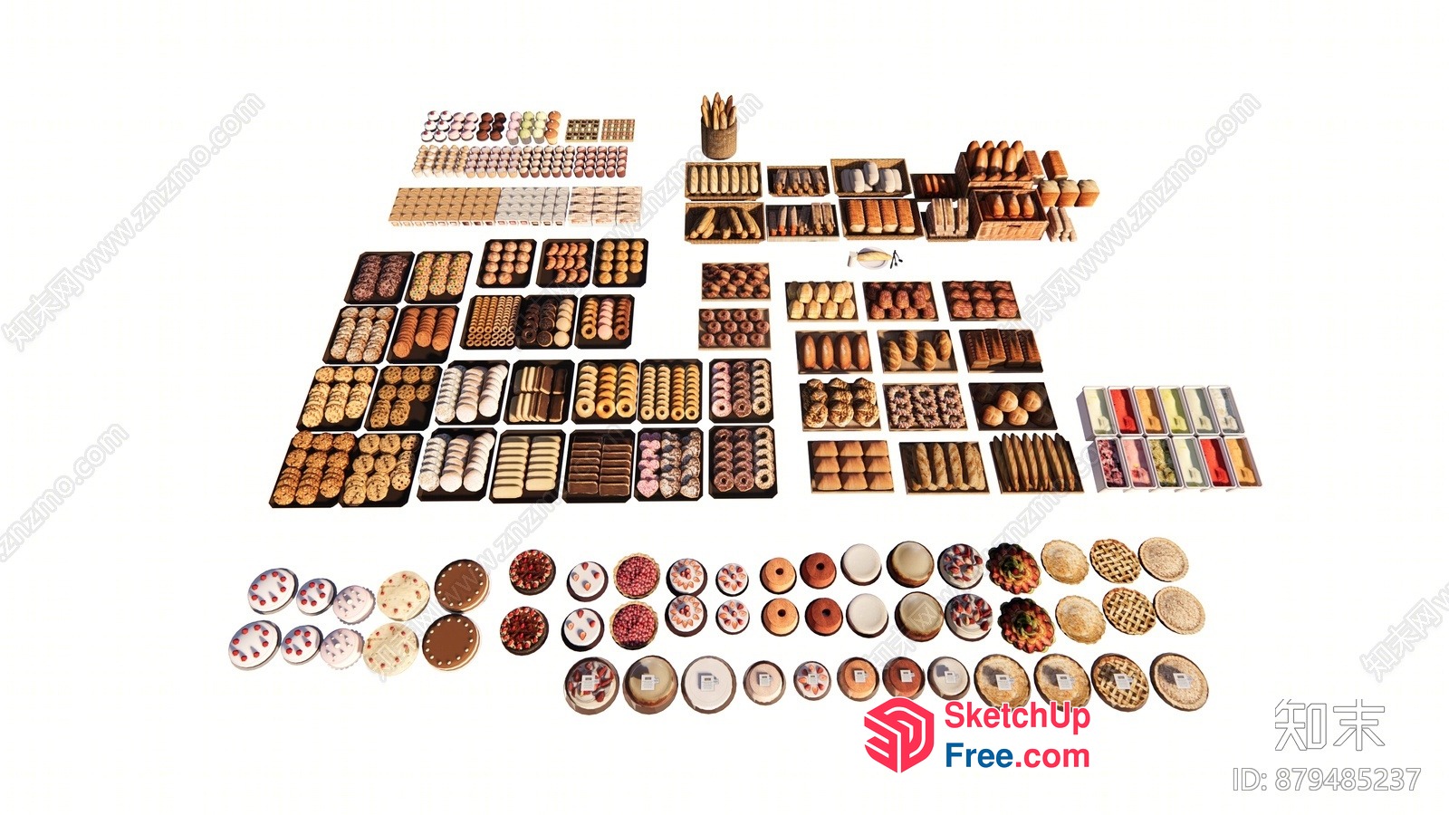 Food Display Arrangement 3D SketchUp File